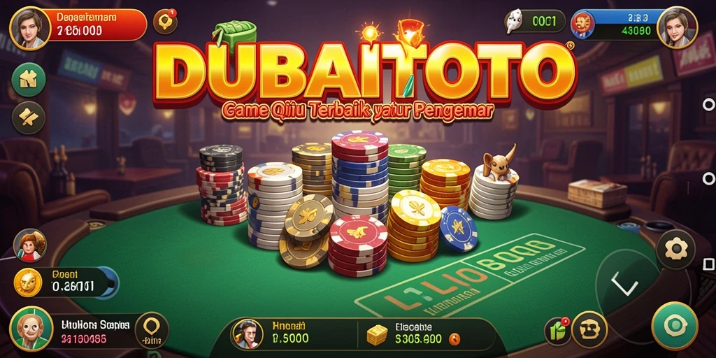 Screenshot gameplay DUBAITOTO menunjukkan suasana seru permainan QiuQiu.