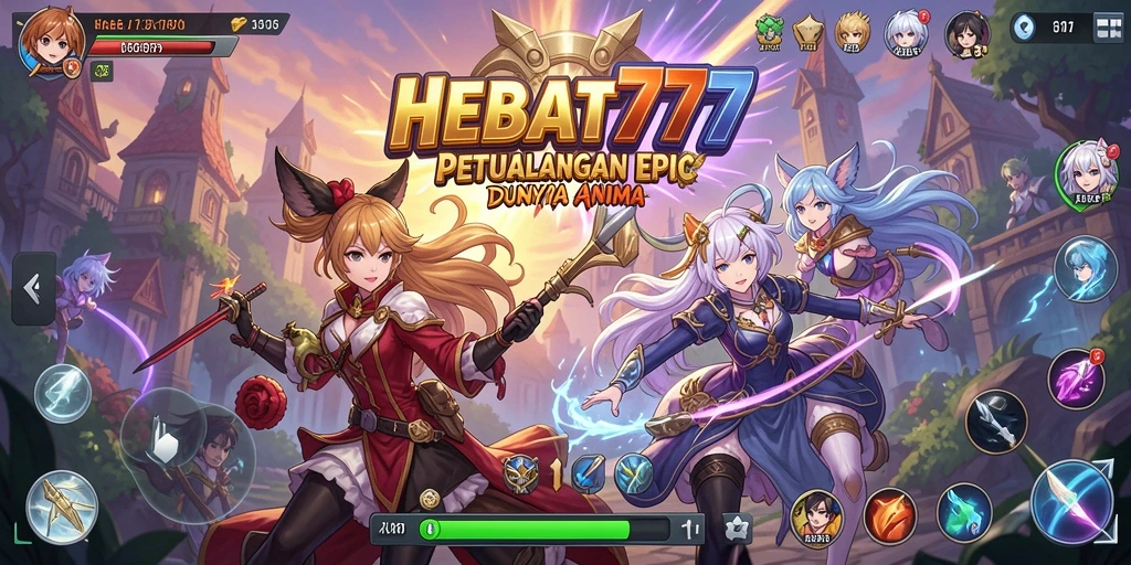 Tampilan gameplay memukau penuh aksi karakter anime.