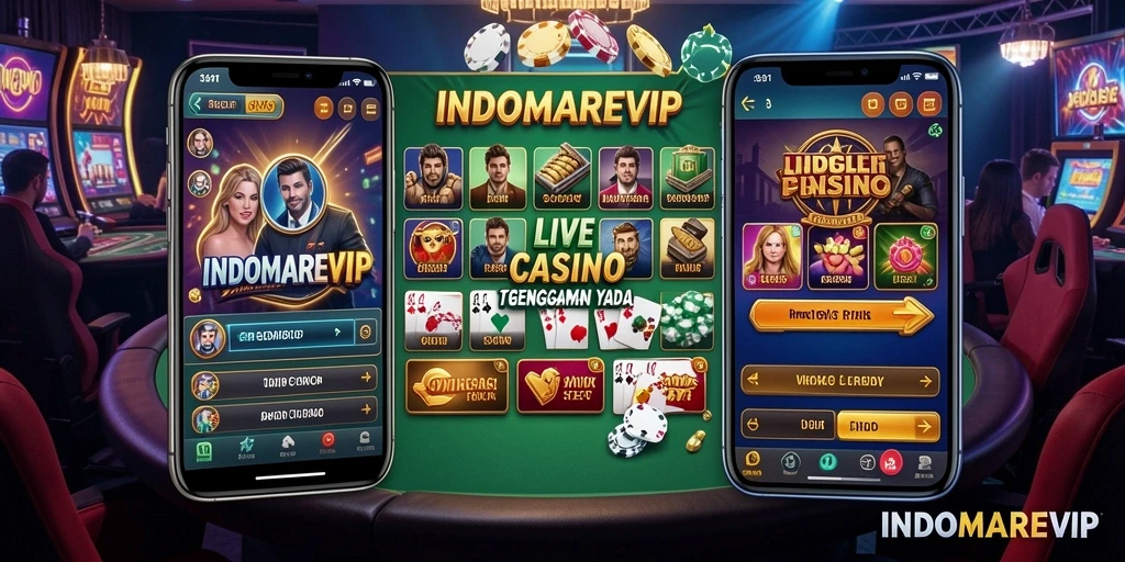Tampilan gameplay Live Casino yang menarik dan interaktif di INDOMAREVIP.
