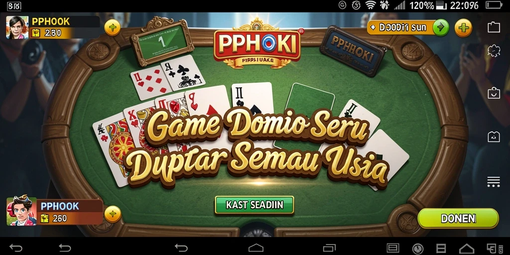 Tampilan seru gameplay Domino PPHOKI yang menantang.