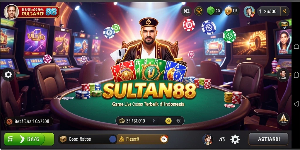 Screenshot gameplay SULTAN88 menampilkan dealer langsung dan interaksi pemain.