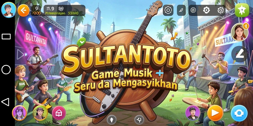 Gameplay menarik SULTANTOTO dengan berbagai lagu seru.